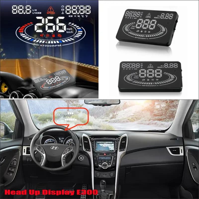 Per Hyundai Elantra / Santa FE / Sonata 2000-2025: Display HUD per auto, proiettore per la guida sicura, schermo sul parabrezza Plug & Play