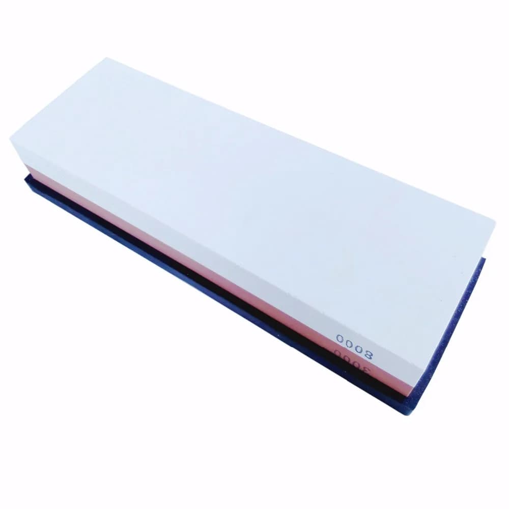 1 Pezzo Pietra Affilacoltelli Professionale da Cucina, Affilatore a Doppia Faccia per Coltelli, Sistema di Affilatura 3000 # 8000 #