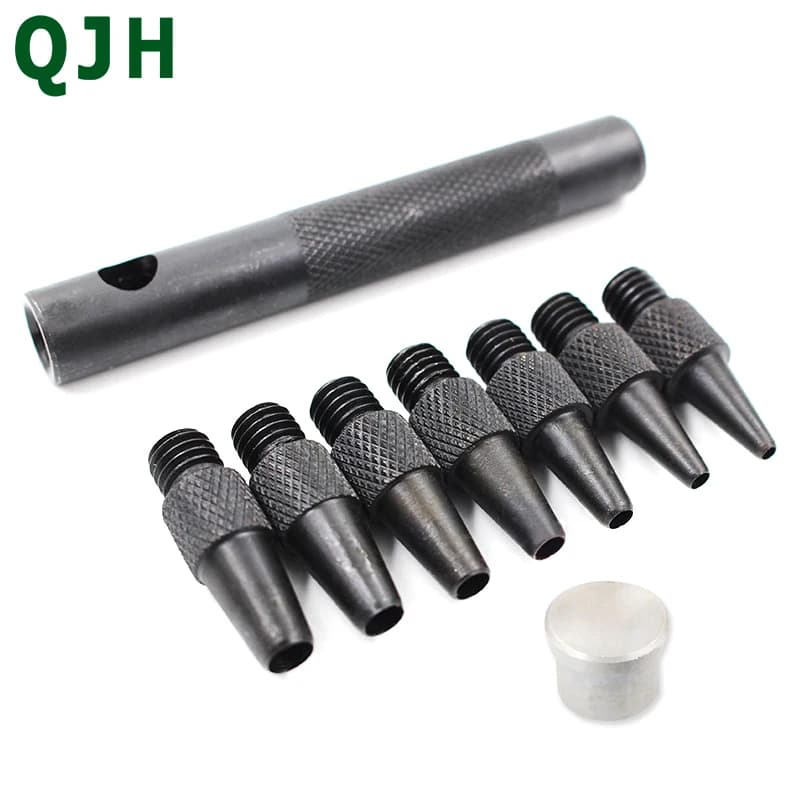 7 Size New Hole Punch Screw Removable Pick Leather Tools Leathercraft Hole Craft Set Hollow Puncher Belt Punch 2.0mm-5.0mm