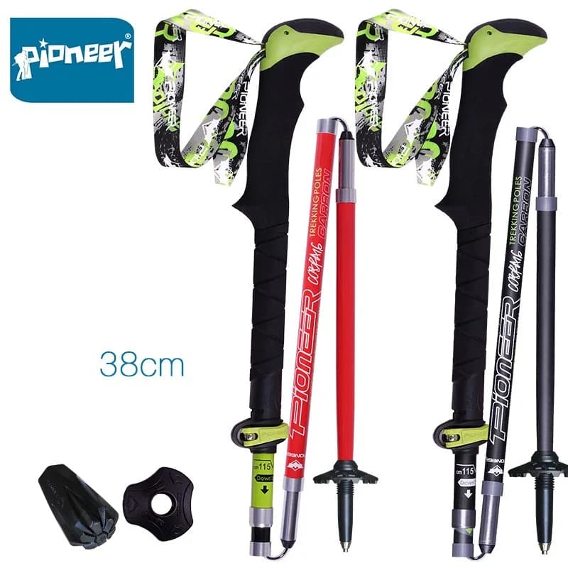 2 Pack Carbon Fiber Raincoats Ultralight Trekking Sticks Foldable Foldable Trail Running and Jogging Hiking Foot Lightweight Dogs
