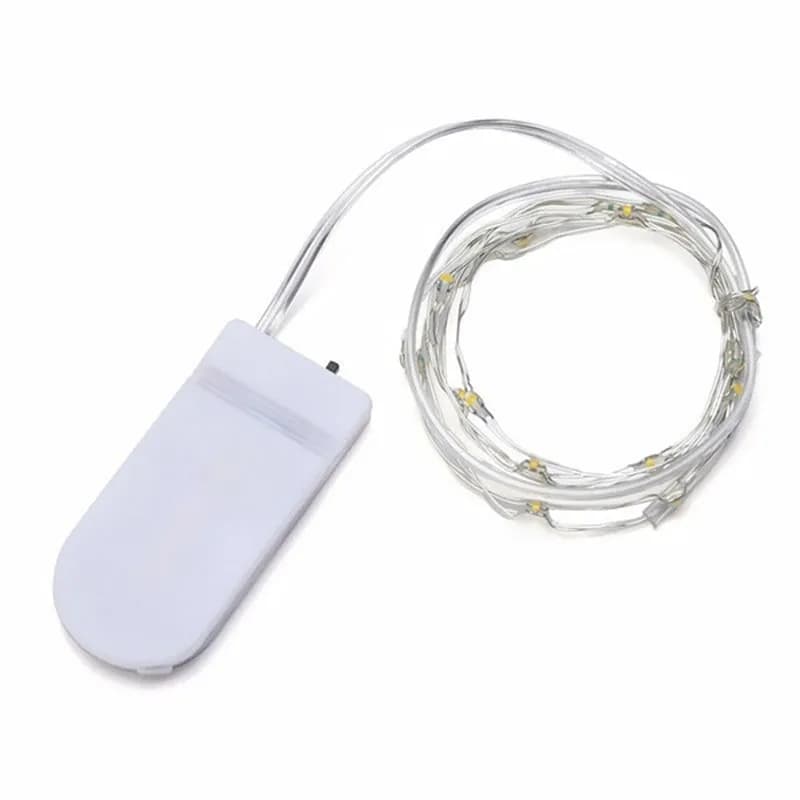 Led String Lights 2M 20leds CR2032 Battery Power Operated Copper Wire Fairy Lights for DIY Christmas Home Garland Bar Decoration