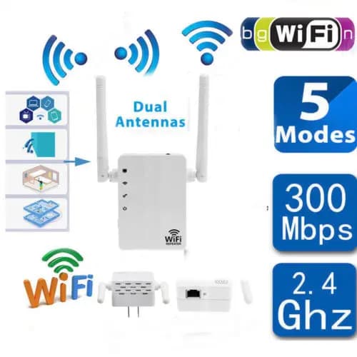 Ripetitore Internet amplificatore di estensione di rete amplificatore di portata di segnale WiFi da 300 Mbps