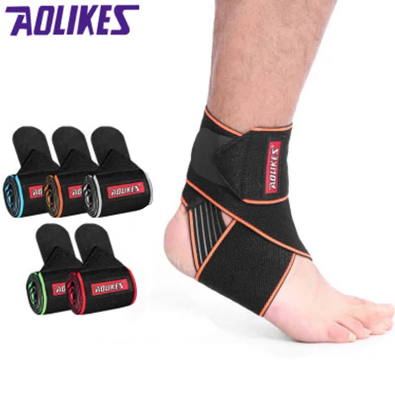AOLIKES 1PCS cinturino di supporto per caviglia in Silicone pallacanestro calcio supporto per caviglia regolabile professionale protezione per caviglia