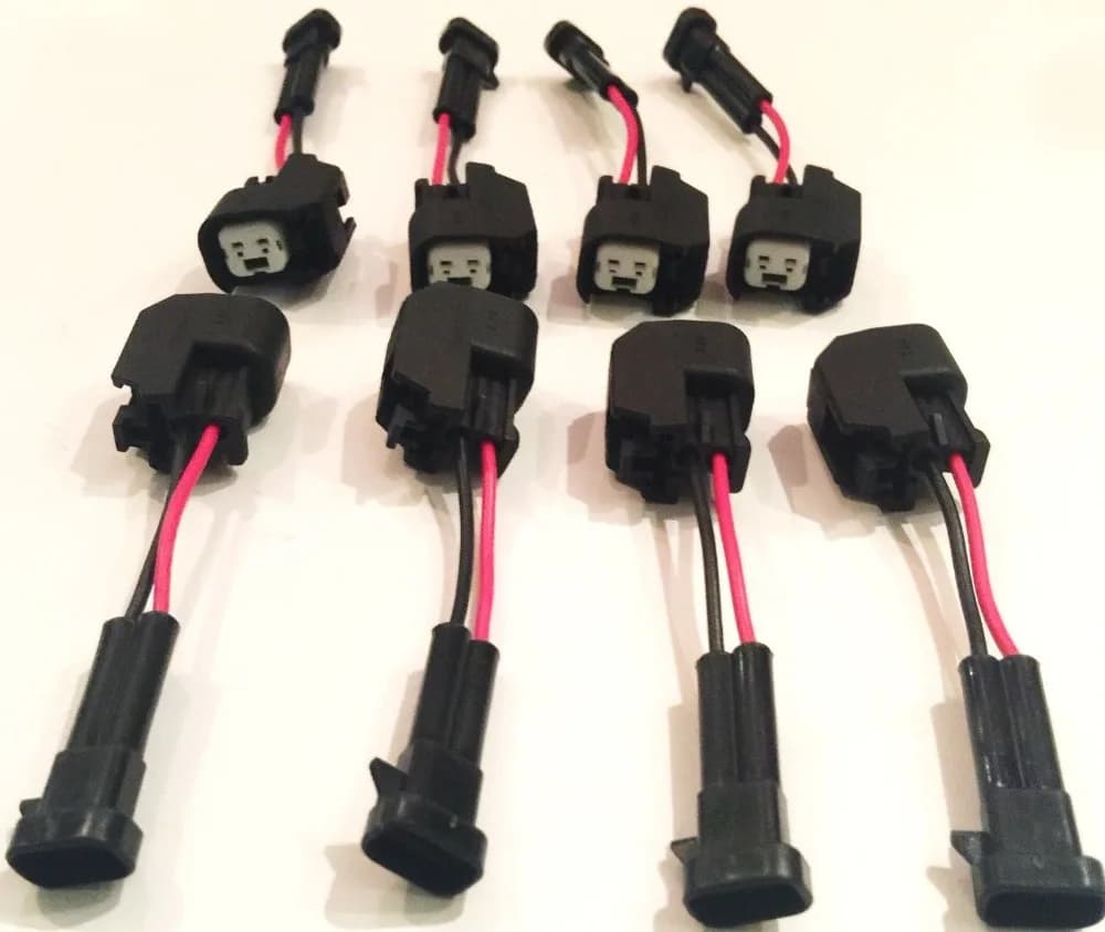 Free Shipping 5/10/20/50/100 pcs/lot LQ4, LQ9 4.8 5.3 6.0 for Delphi to LS2 LS3 LS7 EV6 Injector Adapters Wiring