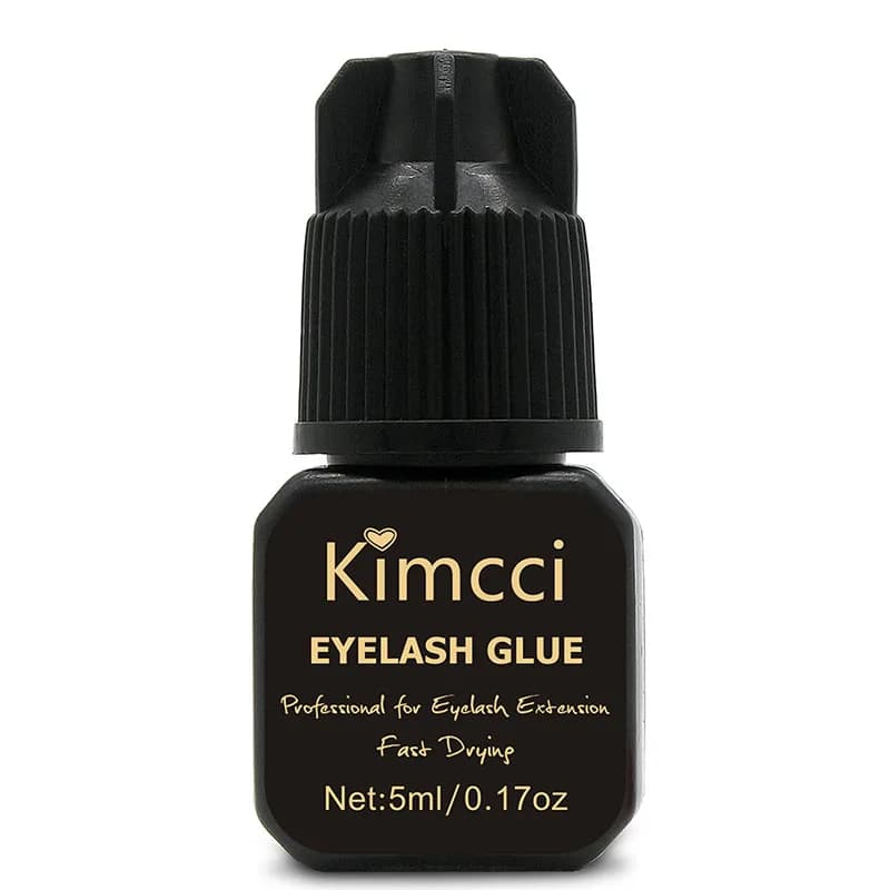 Kimcci Estensione individuale della colla per ciglia 3 secondi Adesivo per ciglia nere per estensioni delle ciglia finte Asciugatura rapida Lunga durata