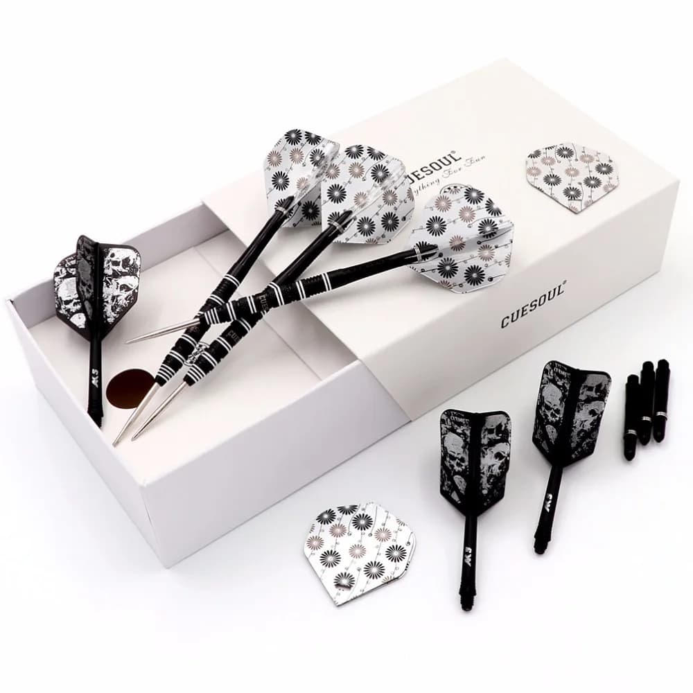 CUESOUL CHALLENGE Set di freccette al tungsteno con punta in acciaio al 90% 22 g/24 g/26 g