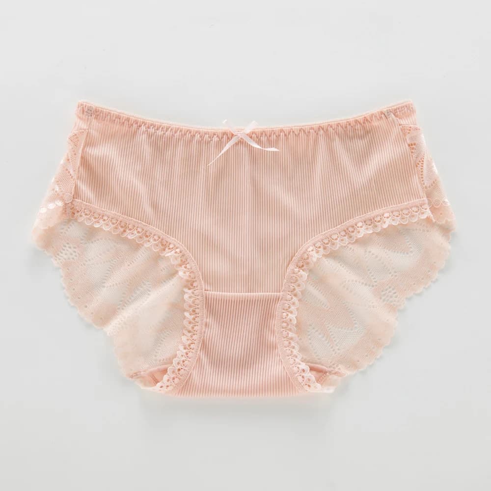 L'bellagiovanna Slip in pizzo da donna Mutandine intimo senza cuciture Mutandine femminili Traceless a vita media Colori solidi Intimo sotto le mutandine 688