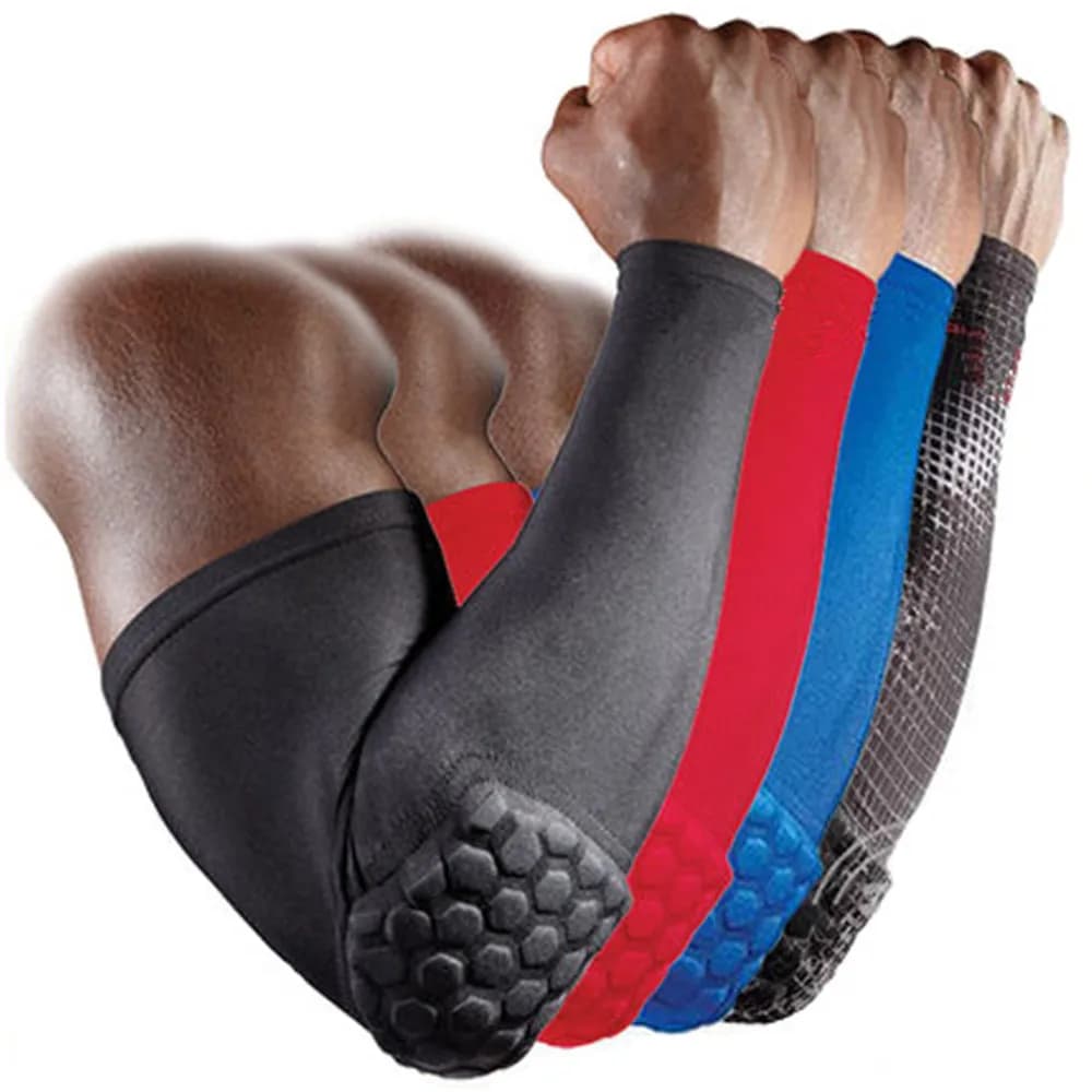 1pc manica del braccio fascia da braccio supporto del gomito manica del braccio da basket traspirante calcio sicurezza sport gomito protezione tutore
