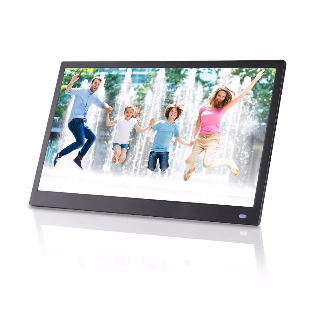 15. 6 pollici IPS full HD angolo di visione di sostegno verticale e orizzontale di immagini video player digital photo frame album digitale
