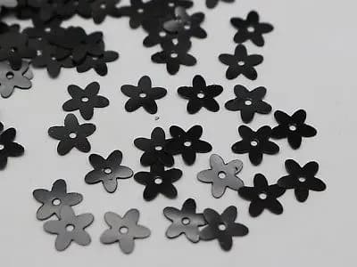 2000 nero 10mm fiori Paillettes sciolte Paillettes cucito matrimonio artigianale