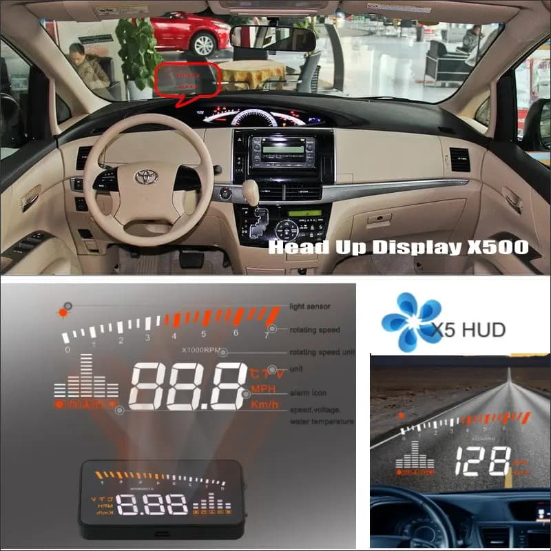 Per Toyota Fortuner SW4 2005-2012 2013-2025 HUD per Auto, Display Head-Up per Guida Sicura, Proiettore su Parabrezza Riflettente