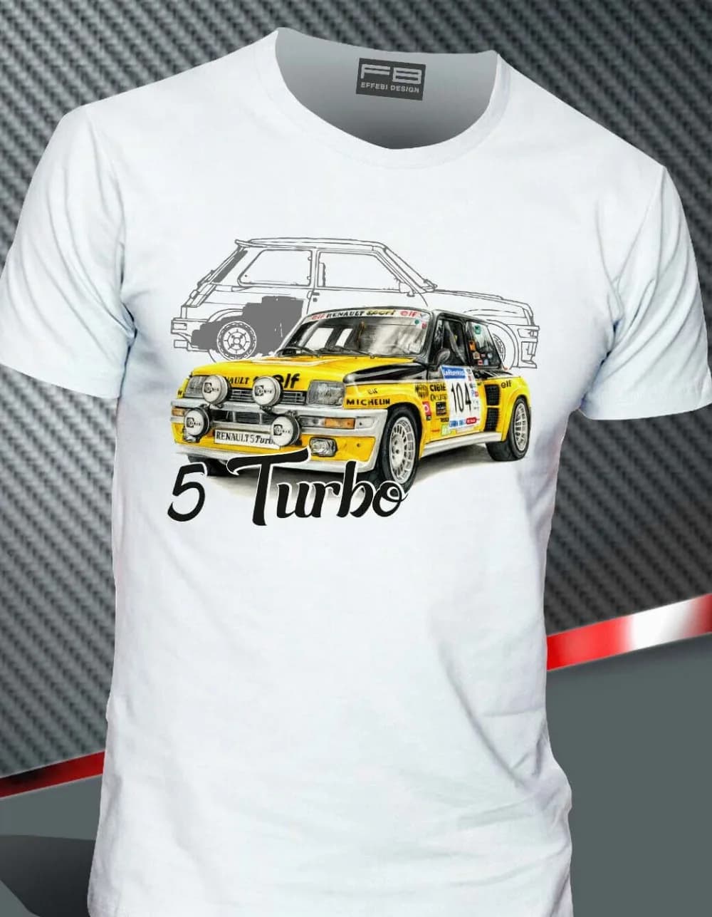 T-shirt renoult 5 Gt Turbo Alpine Ragnotti Team Rally Legend T-shirt stampata divertente in cotone a maniche corte