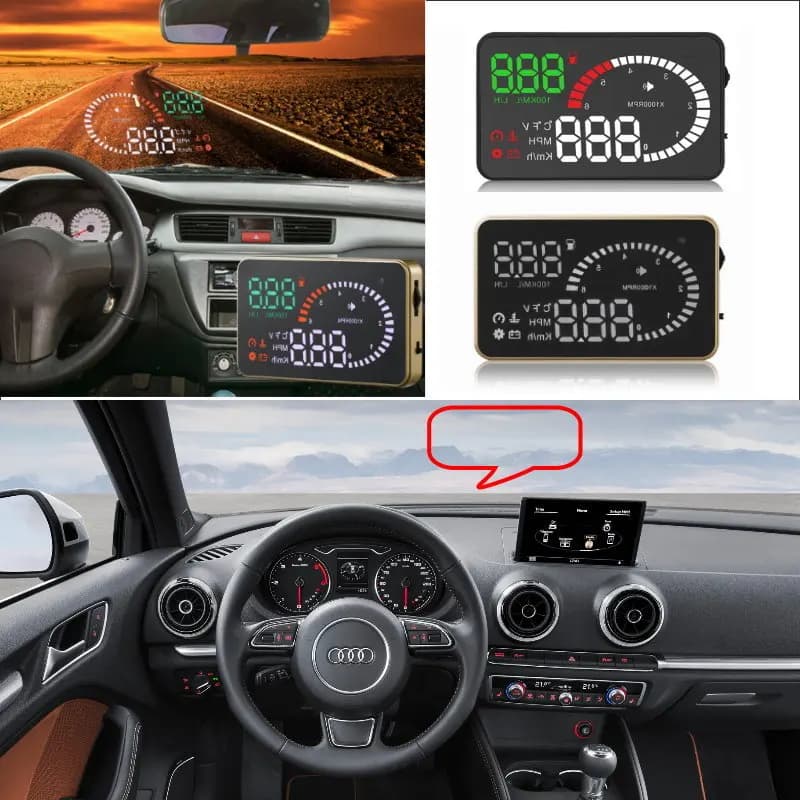 Display HUD per Auto Audi A3/A4/A5/A6/Q5/Q7 2010-2025, Schermo Digitale Virtuale Proiettato sul Parabrezza