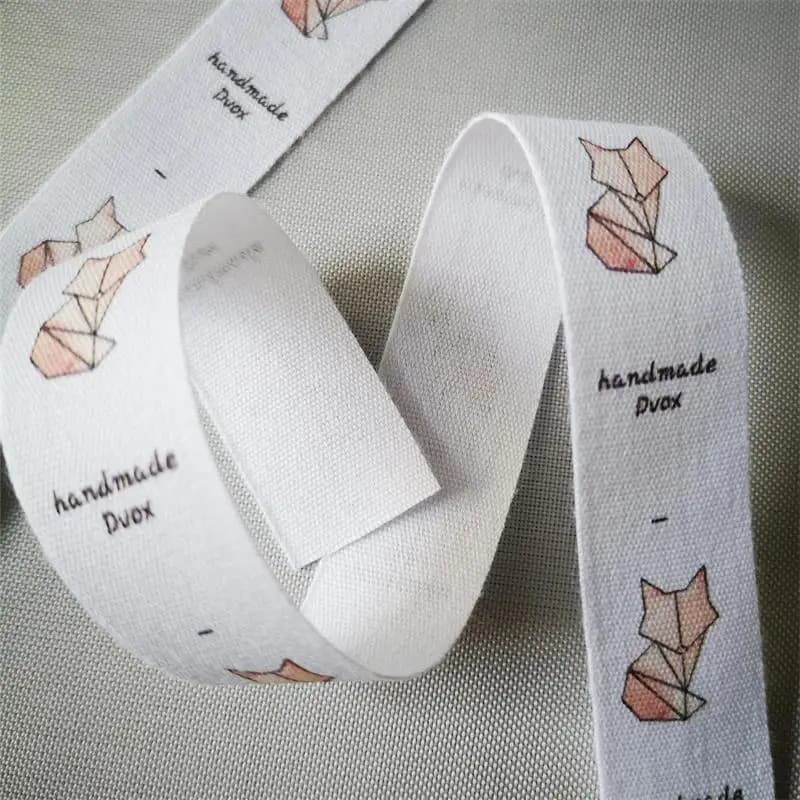2 centimetri bianco di cotone morbido della cinghia/nastro Personalizzato vestiti/Vestiti vestito etichette/Tag, Nome Tag, fatti a mano etichette di stampa nero offerta speciale