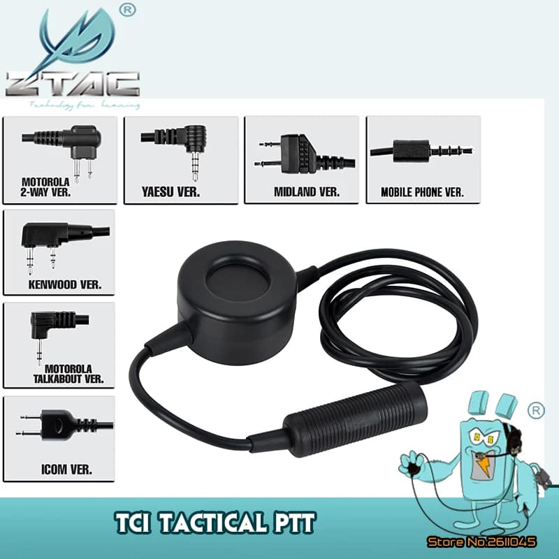 PTT z-tactical headphones for Softair button Push-to-Talk Midland Motorolar Yaesu headphones game accessories PTT Z114
