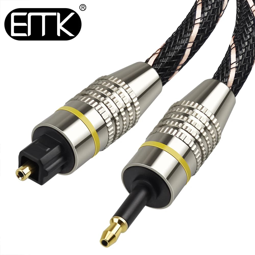 EMK Toslink a Mini Toslink Cable 3.5mm Digital Sound SPDIF cavo ottico 3.5 a adattatore cavo Audio ottico per TV BOX Soundbar