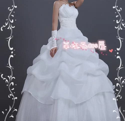 Mirai Gasai Yuno Nikki Eroina Uryuu Minene Cosplay Abito da diserbo bianco su misura Lolita Style 110