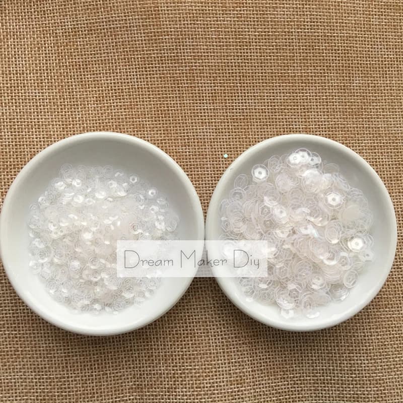 50 g/lotto 4/6/8mm TAZZA Trasparente allentati rotondi Paillettes Paillette cucire PVC Paillettes cucire Craft Wedding accessori di abbigliamento