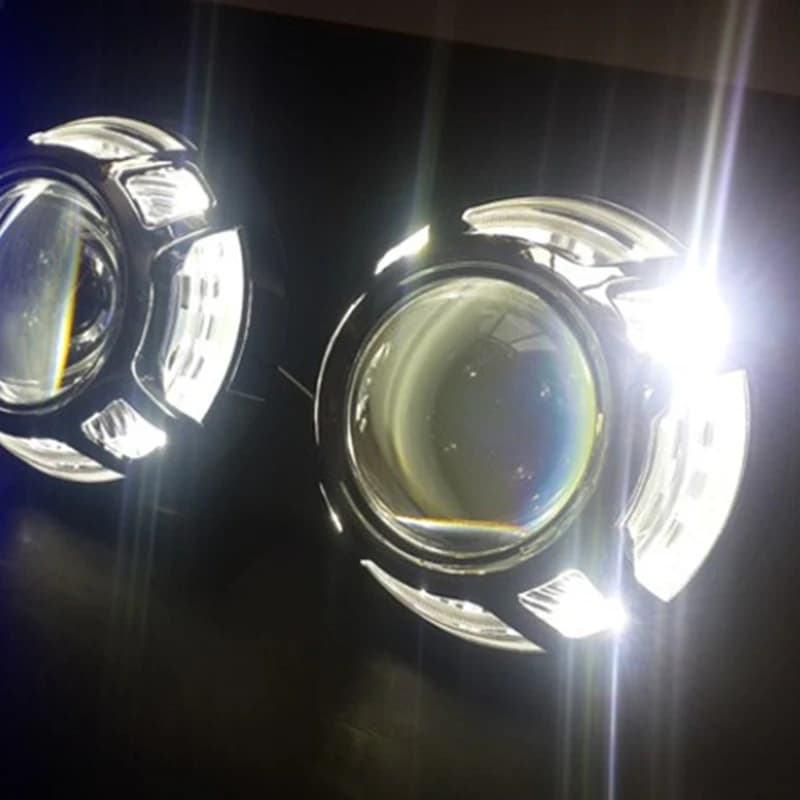 COPERTURA MASCHERA SHROUD PROIETTORE PER PANAMERA V2, CON LED ANGEL EYE HALO DAYLIGHT
