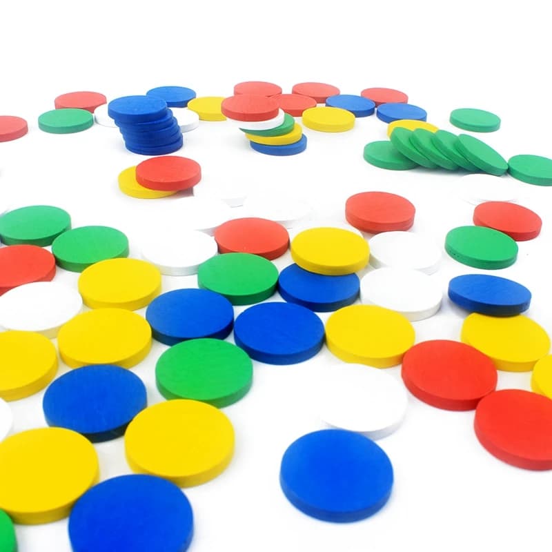 50 Pz/lotto Materiali Montessori Giocattolo di Legno Colori Senso Rotonde Blocchi Bambino Matematica Giocattoli Sviluppo Precoce Sussidi Didattici Educativi