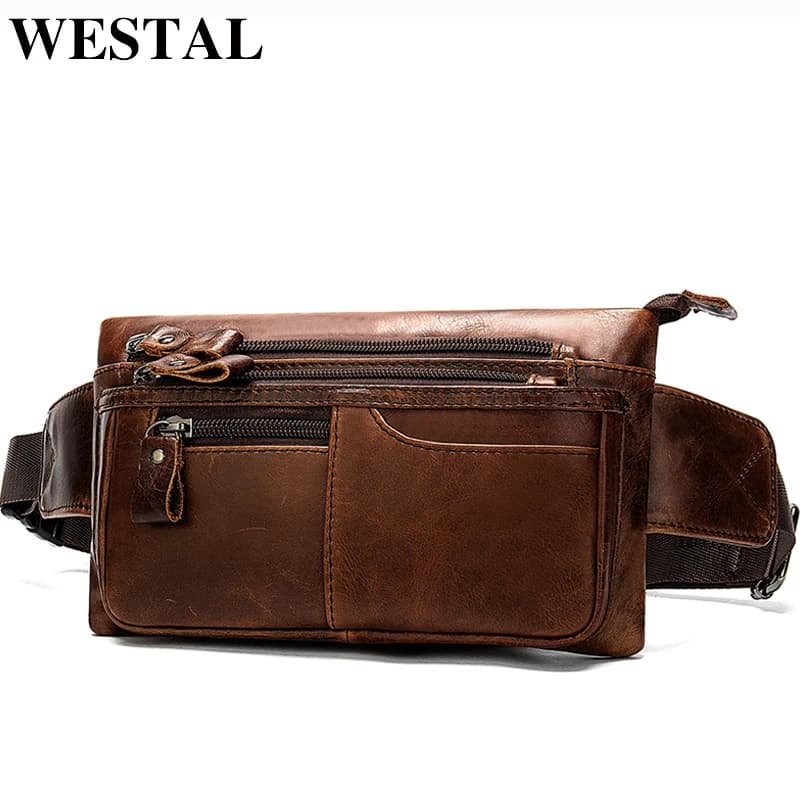 WESTAL marsupio da uomo in vera pelle marsupio da uomo marsupio marsupio da uomo cintura per soldi borsa per anca cinture da uomo marsupio 8953