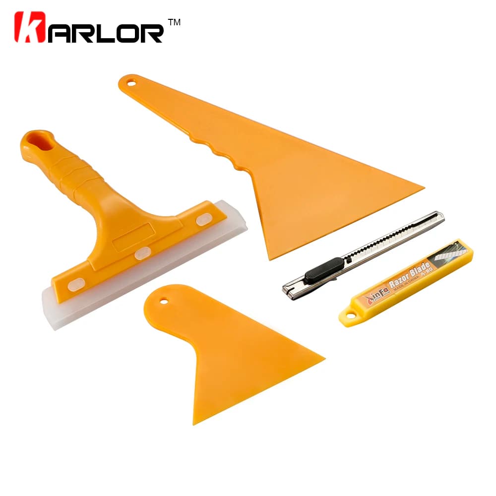 5 pz/set Auto Car Squeegee raschietto veicolo vinile pellicola Sticker strumenti di installazione Kit vinile Cutter coltello accessori per lo Styling dell'auto