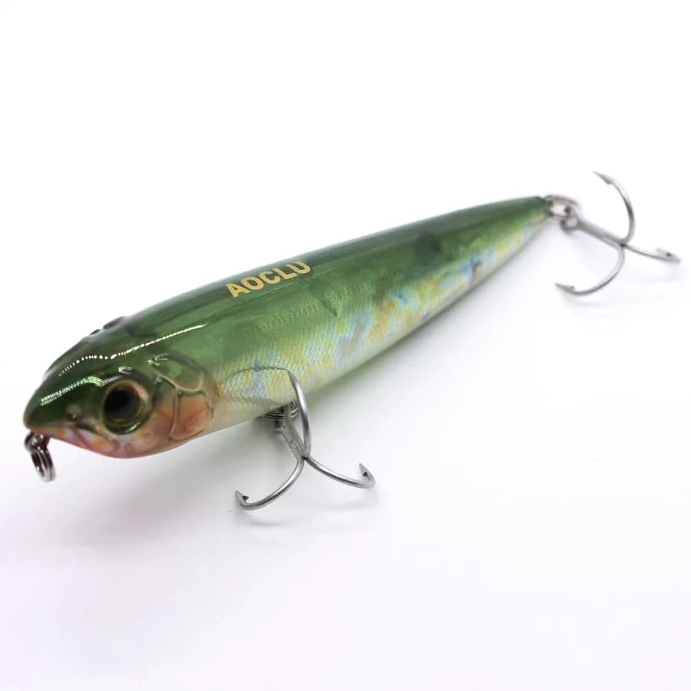 AOCLU Walking The Dog 60mm 3.4g 105mm 15.6g Esca dura Matita floate Bastone Fishing Richiamo Bass Surface Nuotatore Acqua VMC Gancio