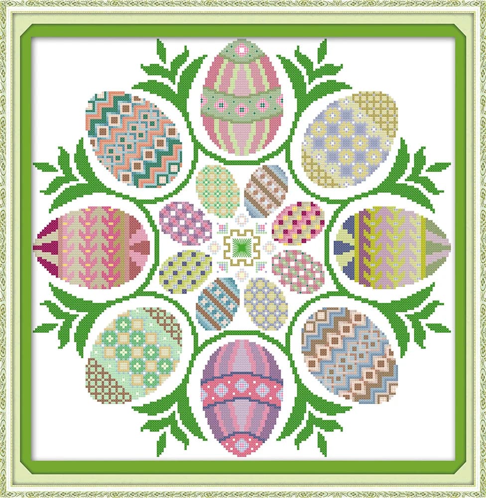 Joy sunday uova di pasqua punto croce ornamenti cucina diy schemi a punto croce cucito ricamo punto croce per i principianti