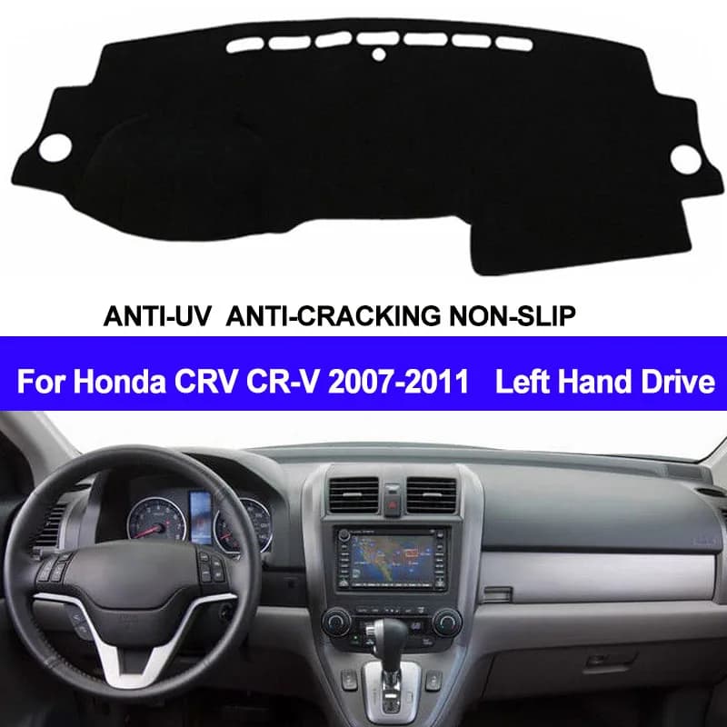 TAIJS Auto Cruscotto Copertura Dash Zerbino Cruscotto Pad Tappeto Anti-Uv Tenda Da Sole Per Honda CRV CR-V 2007 2008 2009 2010 2011 antiscivolo