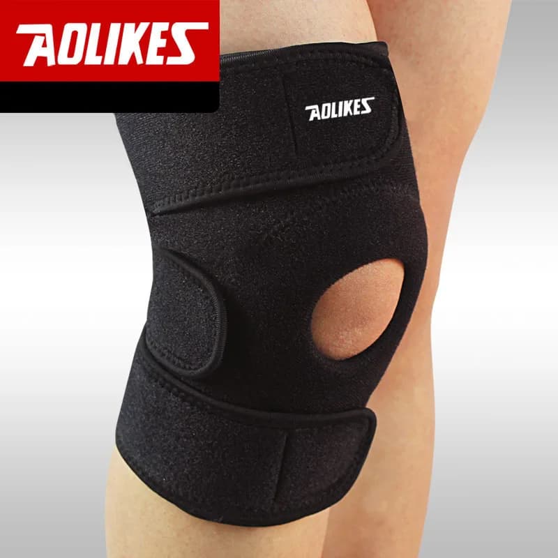 1 pz ginocchiere sportive regolabili calcio pallacanestro pallavolo gamba ginocchiera supporto Patella protezioni protezioni