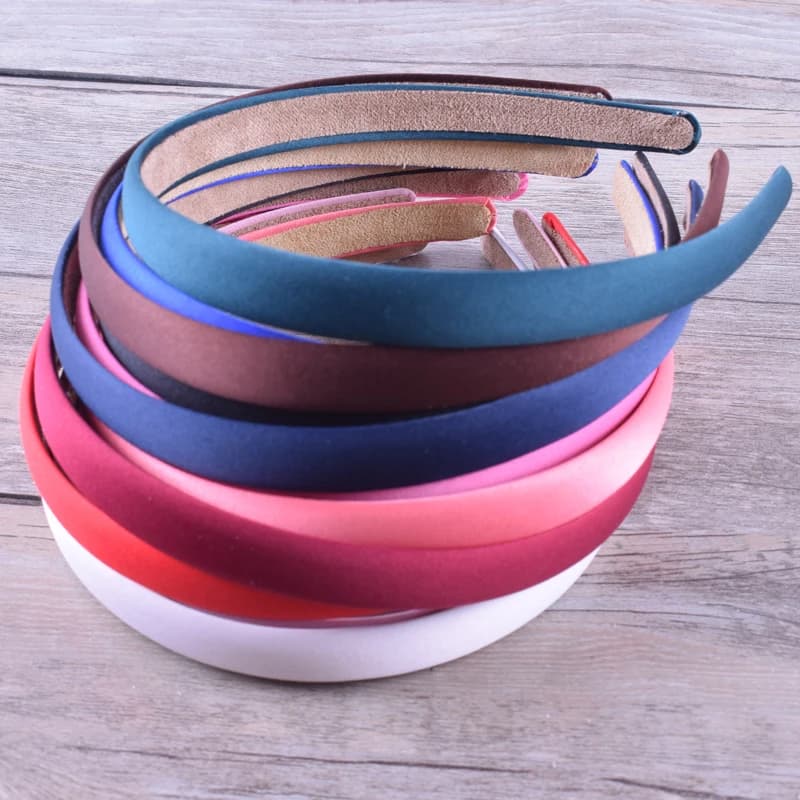 1PC bands covered in solid satin for children girls 15MM wide colors caramel bands for hair bands for women hair circles hair accessories
