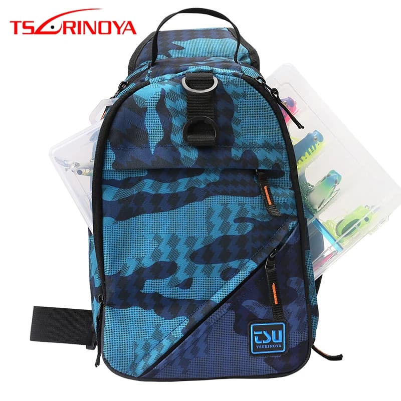TSURINOYA Fishing Bag E1 32*21*9cm, Multifunctional Raincoat, Large Capacity, for baits and equipment, Outer Travel Bag