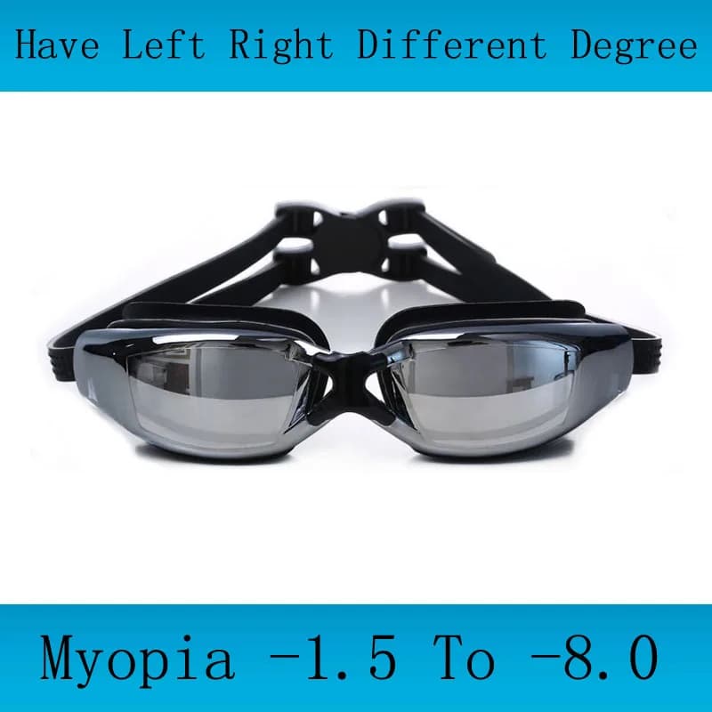 Adult swim glasses myopia man swim glasses silicone swim glasses professional swimming glasses anti-fog swim glasses adjustable