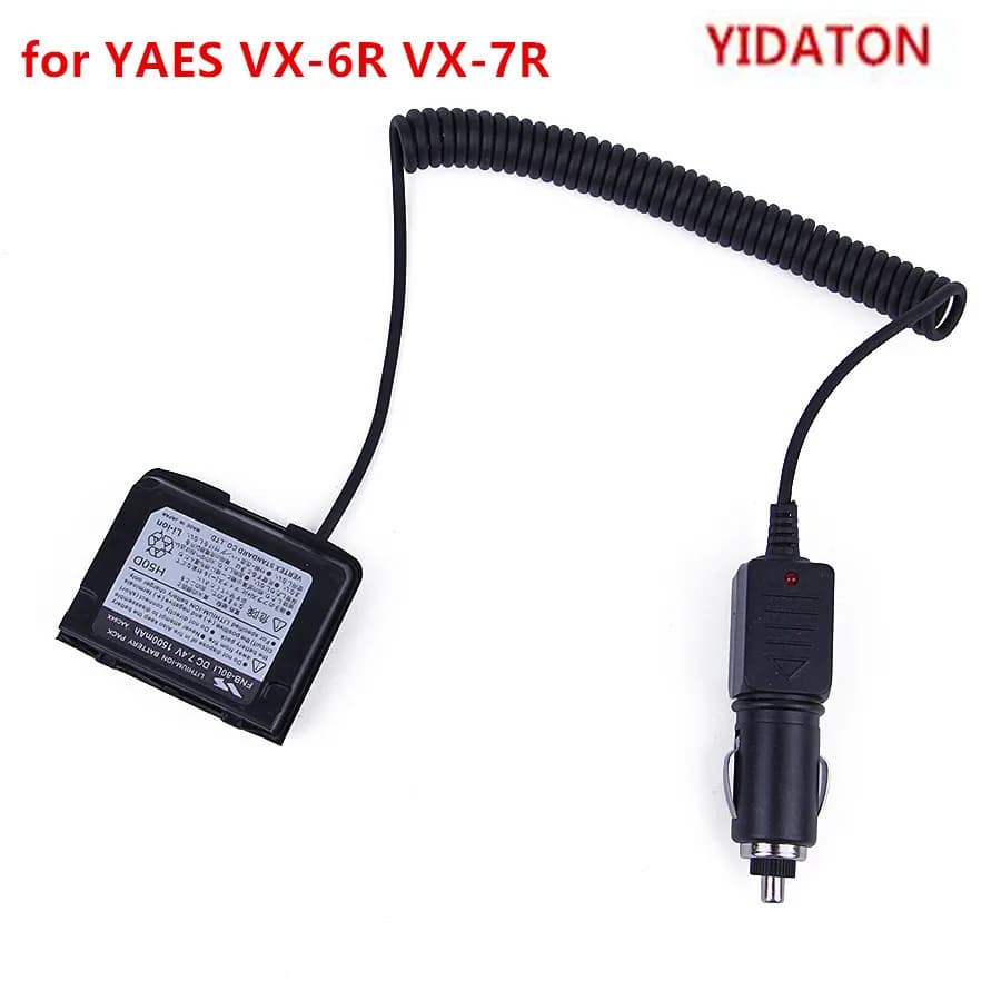 YIDATON per YAESU VX-7R 12 v Batteria Caricabatteria Da Auto Eliminator Adattatore Walkie Talkie VX-6R Con Anello Impermeabile Battery Eliminator