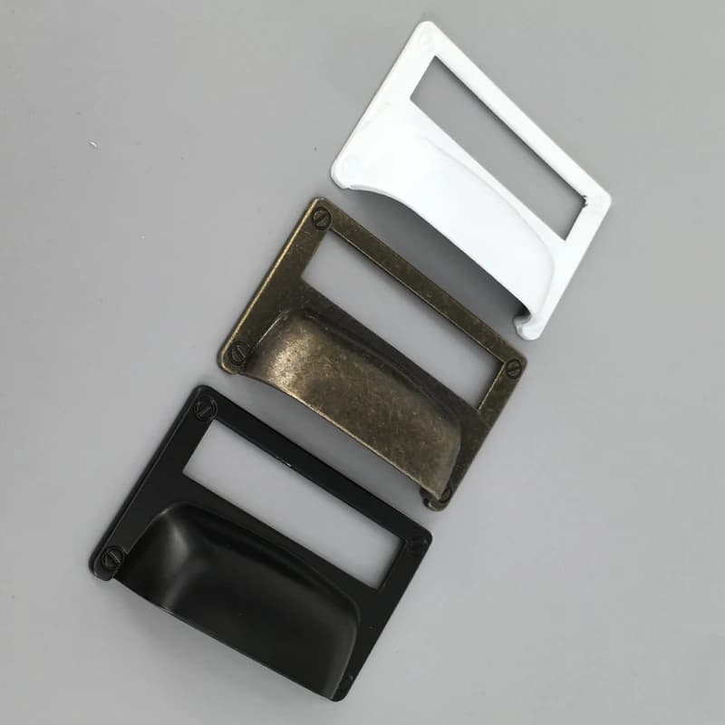 Un Pezzo 81*52mm File di Office Cabinet Ripiani Cassetto Carta di Nome Porta Etichetta Cornici Maniglie Tira con Viti