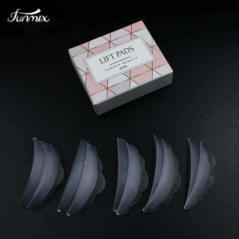 5 paia/scatola Silicone Ciglia Perm Pad Riciclaggio Ciglia Aste Scudo di sollevamento 3D Piegaciglia Accessori per il trucco Strumenti applicatori