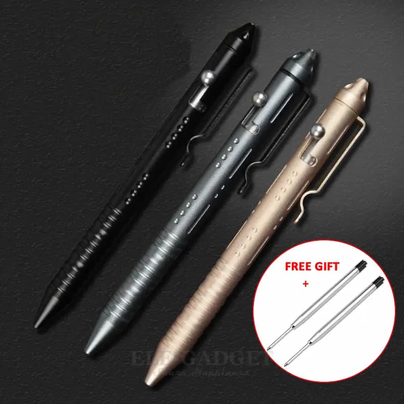 Penna tattica portatile autodifesa rompivetro strumento EDC in lega di alluminio per Kit di emergenza da campo all'aperto penna a sfera