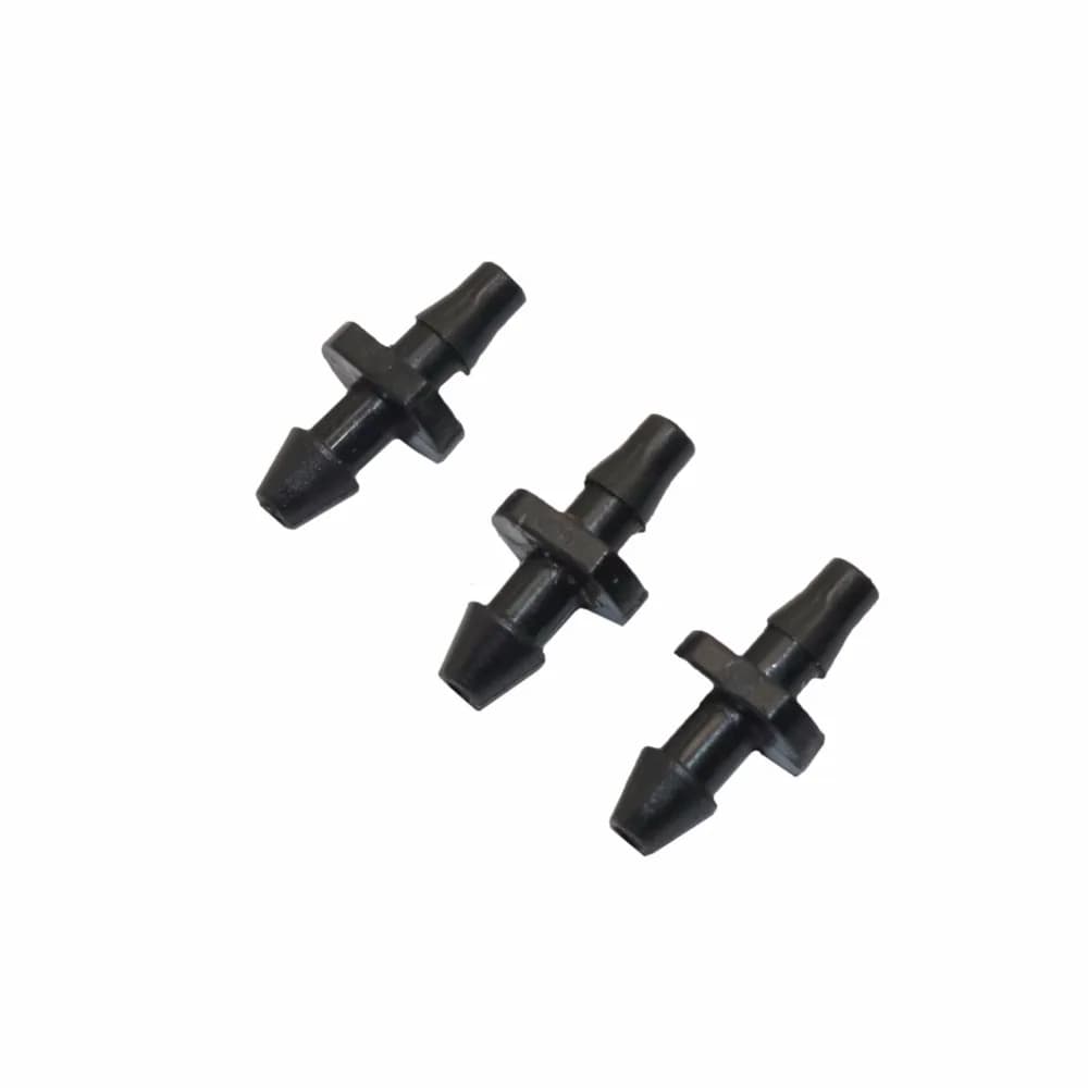 50 pz 1/8 "connettore spinato doppi modi utilizzati per giungliare i nostri tubi del tubo dell'acqua da 3/5mm insieme tubo da giardino da 3/5mm