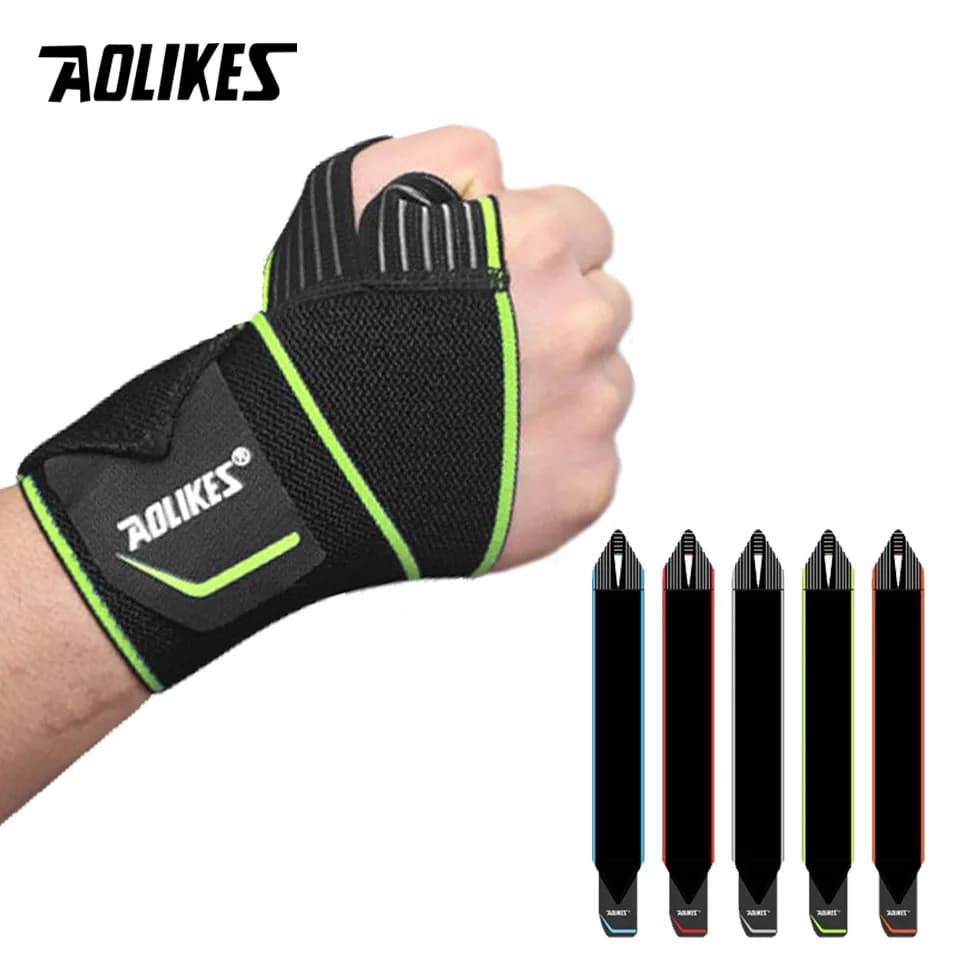 AOLIKES 1 PZ Sport Fascia Da Polso Supporto per Il Polso Cinghia Avvolge Distorsione A Mano Avvolge Fasciatura Allenamento Fitness Bande di Mano di Sicurezza