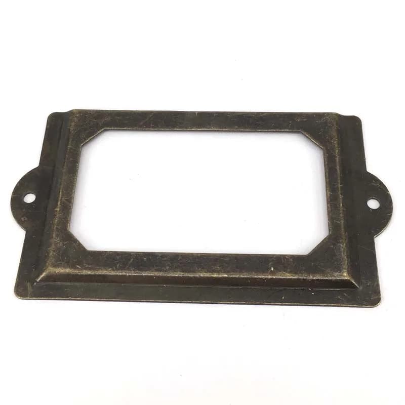 6 pz 125*69mm Grande Cassetto Della Cassa Della Scatola Classificatore di Etichette In Metallo File di Frame di Nome Del Titolare Della Carta + viti Per Mobili