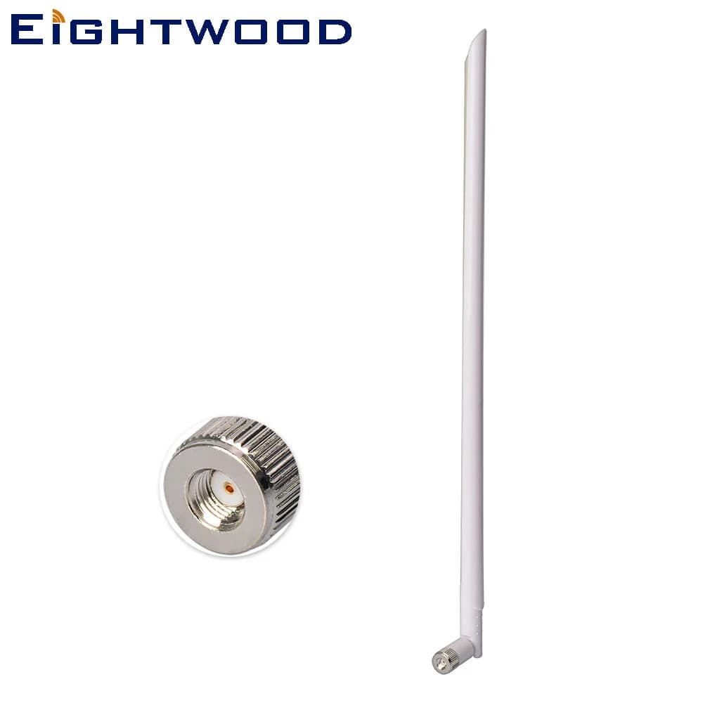 Antenna WiFi Omni Eightwood 2.4GHz 11dBi con Connettore RP-SMA Femmina, Antenna a Gomma per Telecamere Wireless e Router WLAN