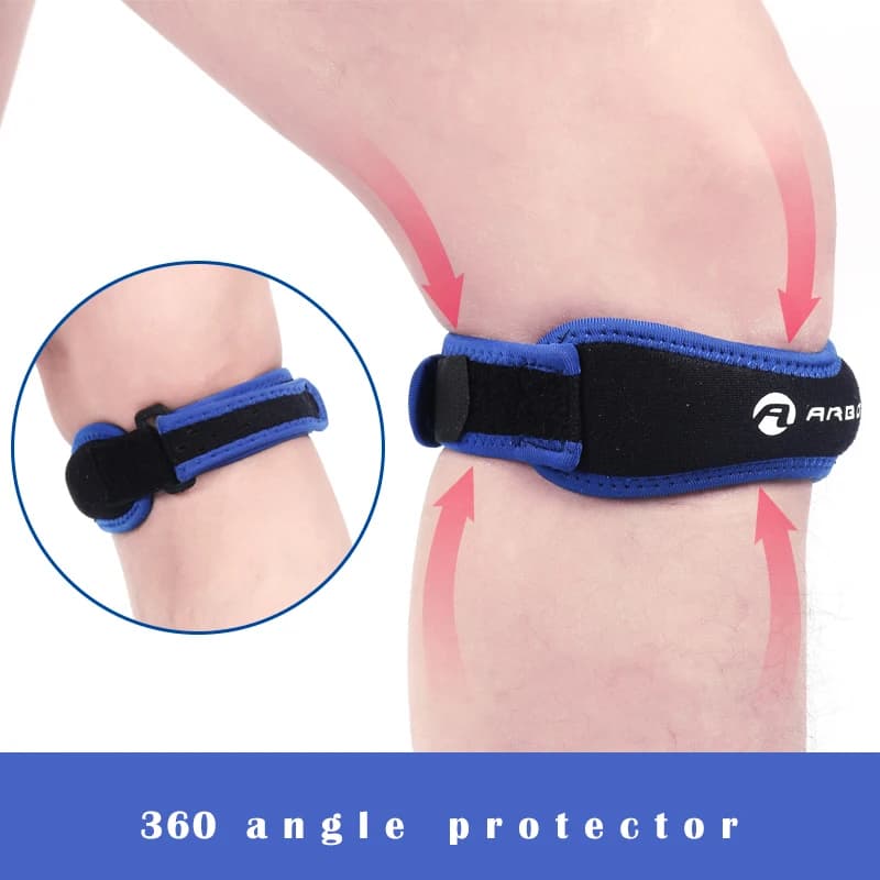 1 PC Ginocchio Rotary Tent Knee Support Knee Strap Adjustable Arms Shock Absorption Compression Knee Pad for Basketball