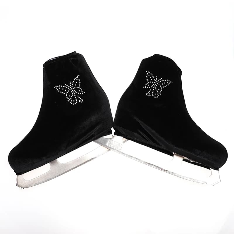 Nasinaya copriscarpe da competizione per pattinaggio artistico accessori per rulli protettivi per adulti in velluto per bambini strass lucidi