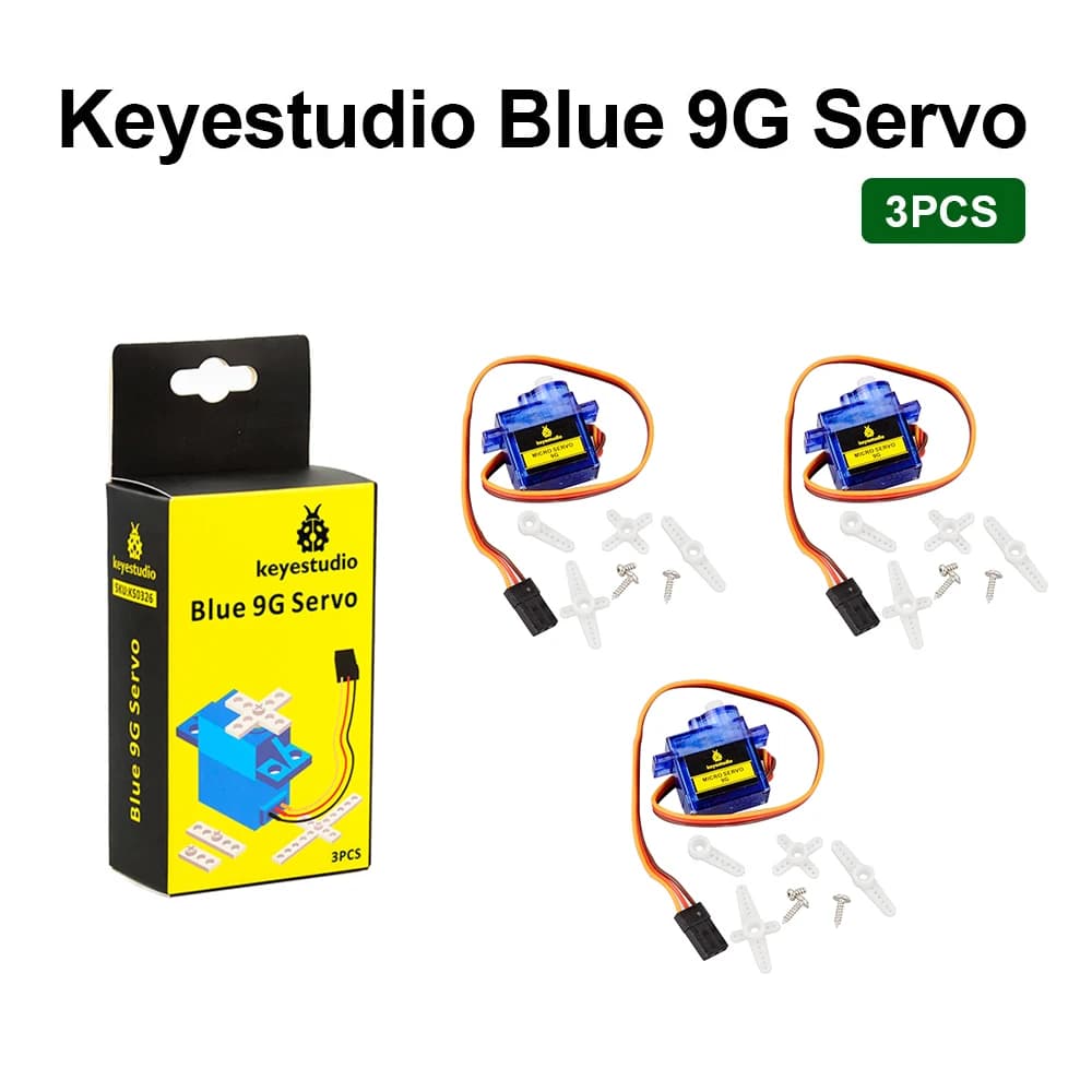 Keyestudio MINI SG90 9G 90 degrees 3 pieces blue with PH2.54 connector for Arduino robots