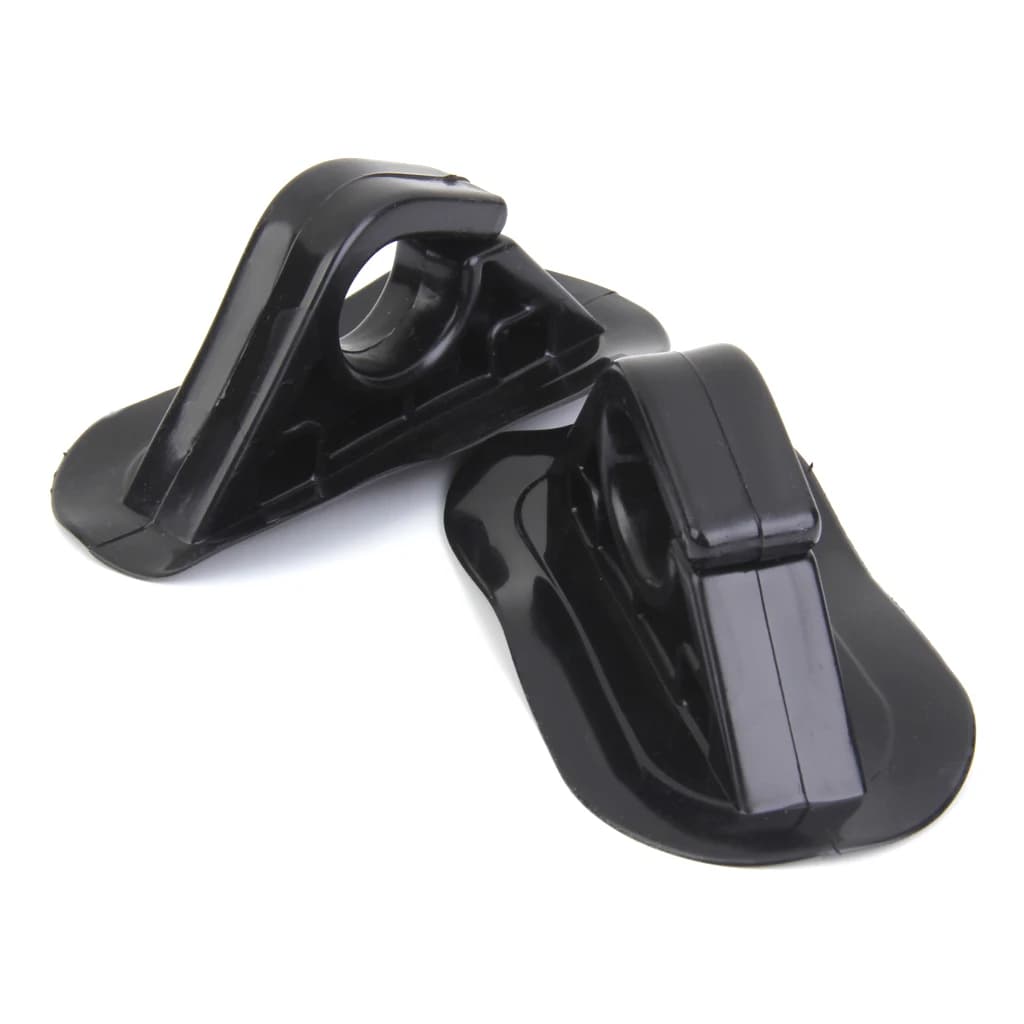 Fibbie a gancio per supporto per paletta in PVC da 2 pezzi per accessori per gommone per Kayak da barca nero