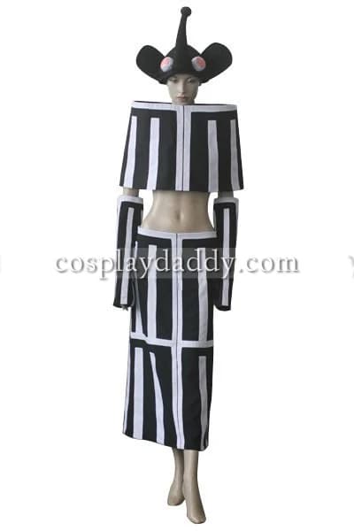Soul Eater Mizune Family Five Body Merge Mizune Costume Cosplay Abito a righe bianche e nere