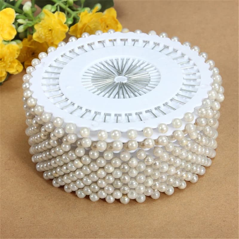 35mm 480 pz/set Bianco Testa Tonda Cucito Pearl Decorating Cucire Mestieri Pin Per Casa Giardino FAI DA TE Artigianato Accessori Strumento