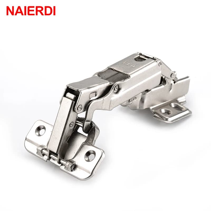 NAIERDI 175 Gradi Cerniera Tampone Idraulico Rustless Ferro Buffer Soft Close Gabinetto Armadio Porta Cerniere Per Ferramenta Per Mobili