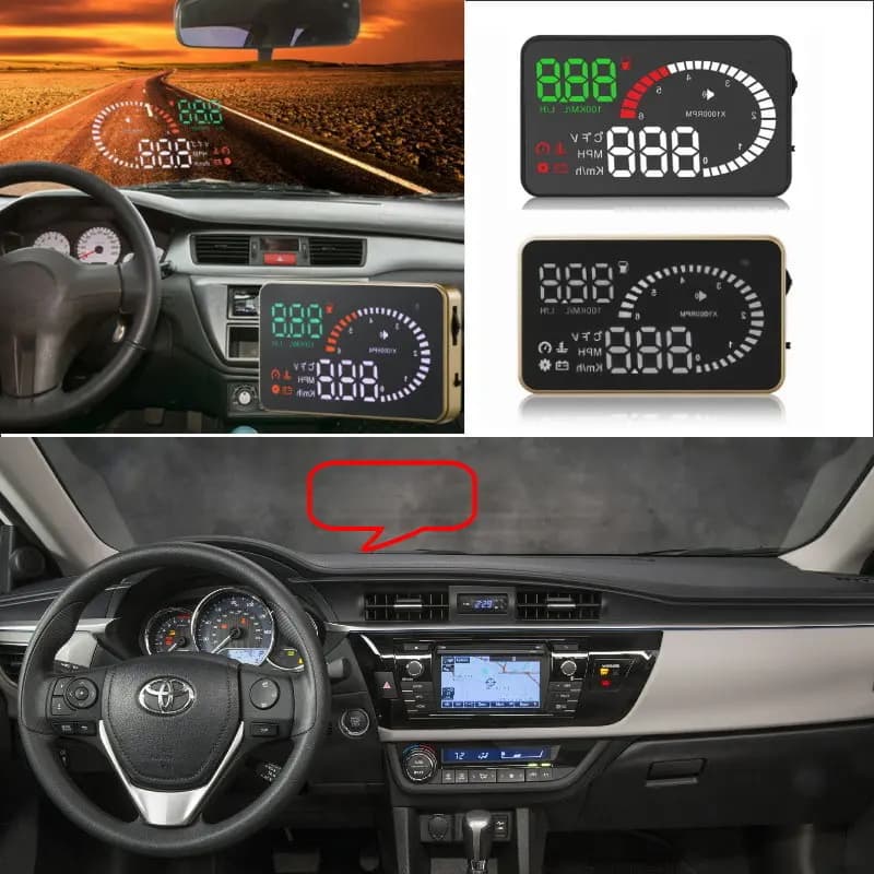Display Head-Up HUD per Auto Toyota Corolla/RAV4/Yaris/Hilux/Prius/Camry, Proiettore Digitale Virtuale per Cruscotto