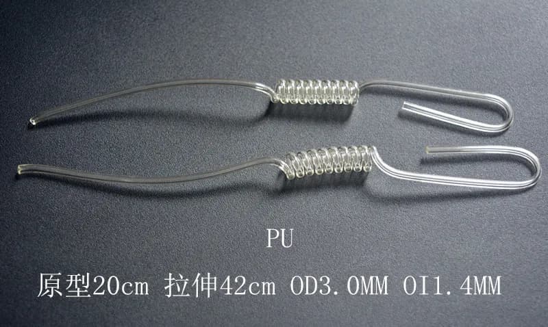 2 pezzi in Silicone PU auricolare tubo auricolare guida tubo audio per auricolari con tubo dell'aria acustico, auricolare radio bidirezionale, cuffie walkie talkie